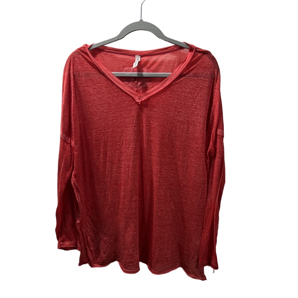 Zenana|Sheer Long Sleeve Top|Size Medium